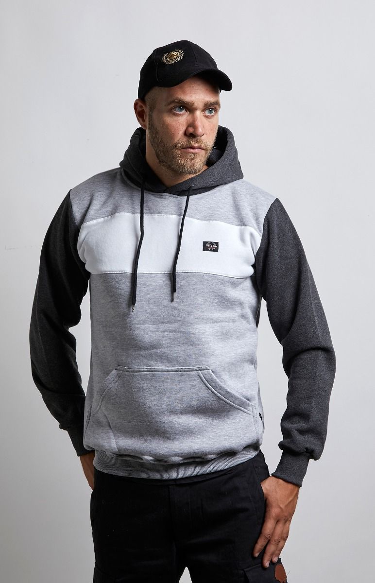 Stripped Hoodie Grey