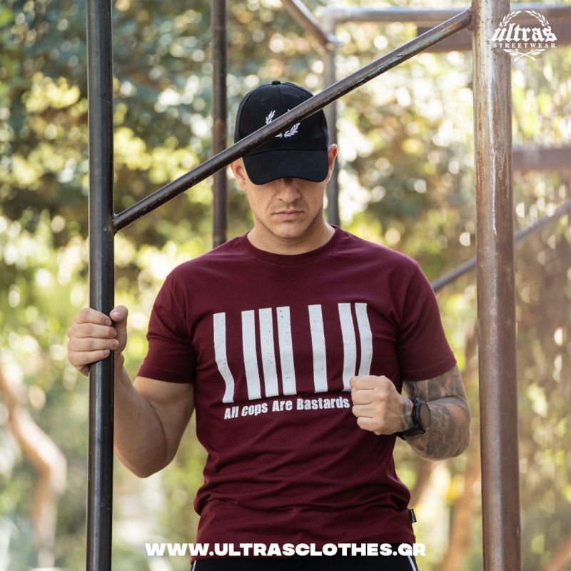 T-shirt "ACAB BARCODE" Burgundy
