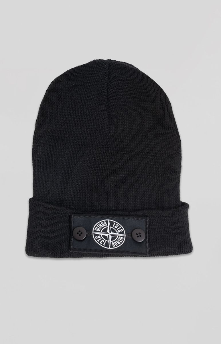 Winter Cap with Patch Black