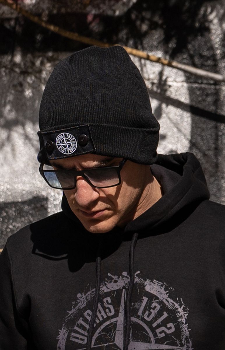 Winter Cap with Patch Black